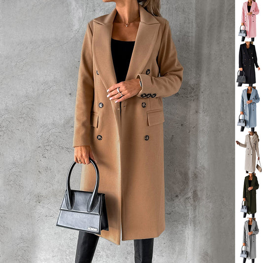 Double Breasted Lapel Coat
